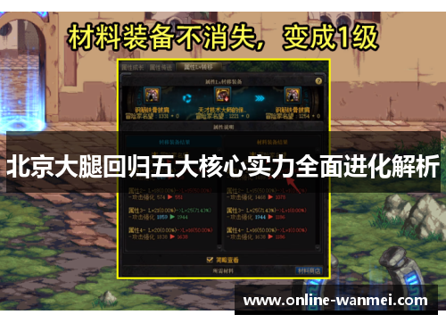 北京大腿回归五大核心实力全面进化解析