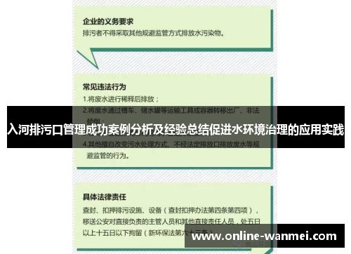 入河排污口管理成功案例分析及经验总结促进水环境治理的应用实践